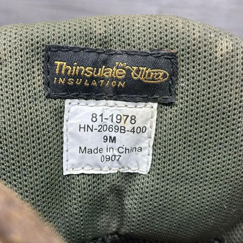 Cabelas Boots Gore Tex Scent Lok Zippered Mens Size 9 Outdoor Hunting Camo